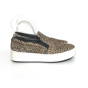 Michael Kors Women’s Trent Animal Print Calf Hair Slip-on Sneaker Size 7.5